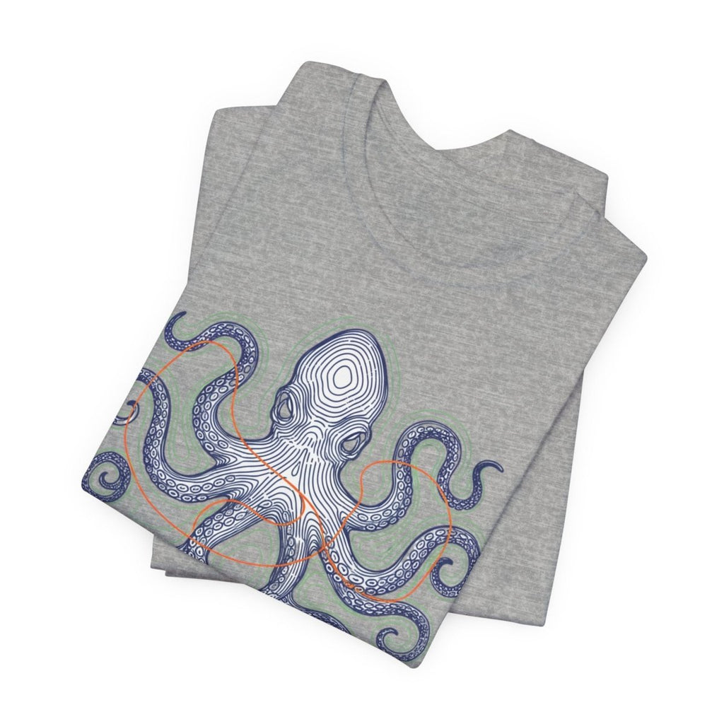 Octopus Topographic Tee | contour line design, topo map apparel - Fair Winds Clothing