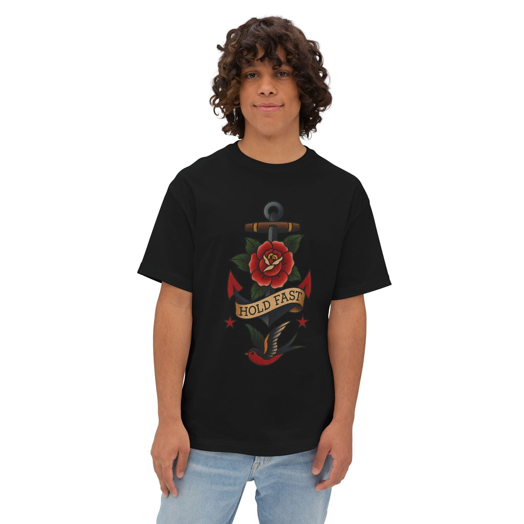 Oversized T-Shirt Sailor Tattoo Rose Design - Fair Winds Clothing