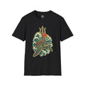 Shellback sea turtle sailor tattoo T-shirt in black
