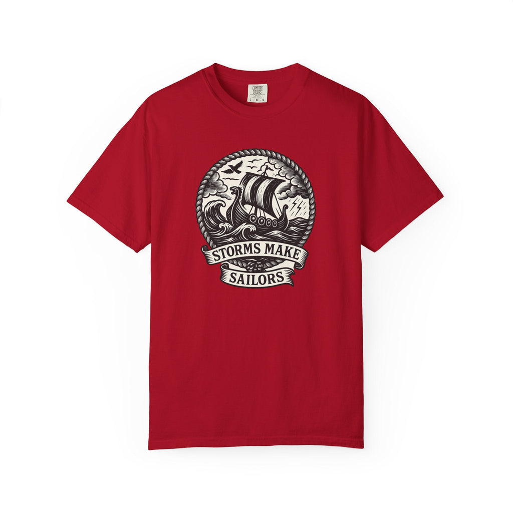 Storms Make Sailors T-shirt - Casual Tee, Nautical Shirt, Adventure Apparel, Gift for Sailors, Beachwear - Fair Winds Clothing