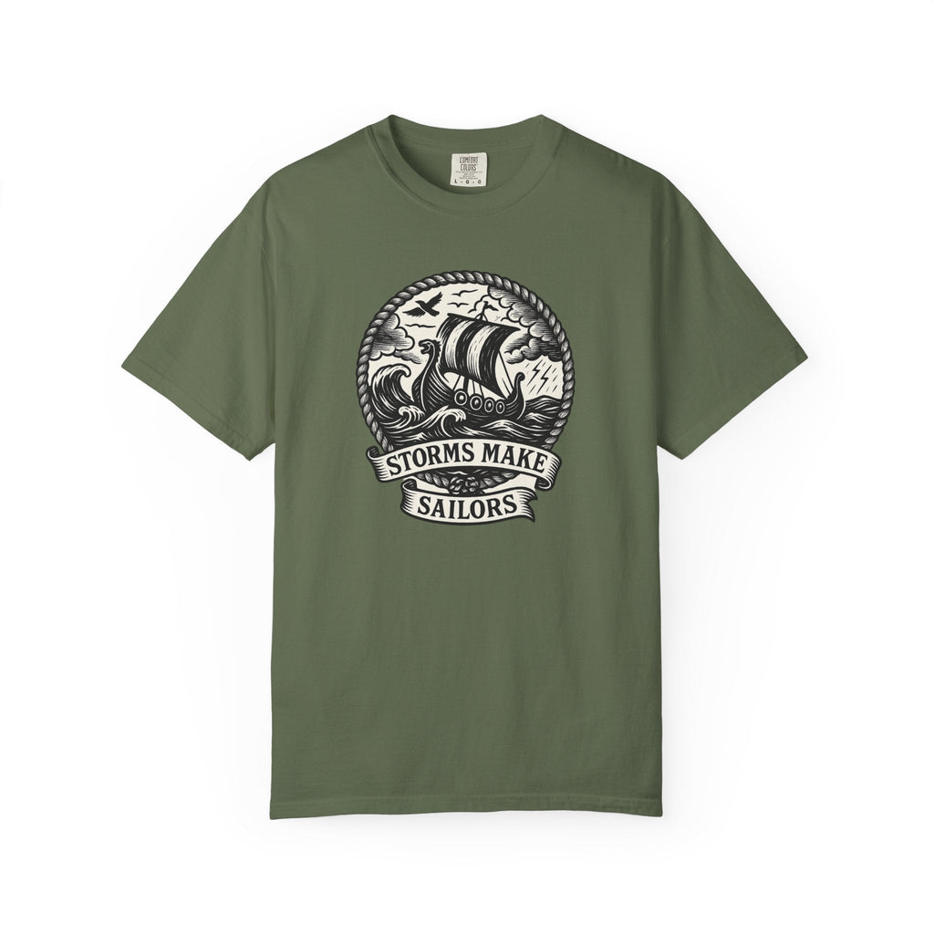Storms Make Sailors T-shirt - Casual Tee, Nautical Shirt, Adventure Apparel, Gift for Sailors, Beachwear - Fair Winds Clothing