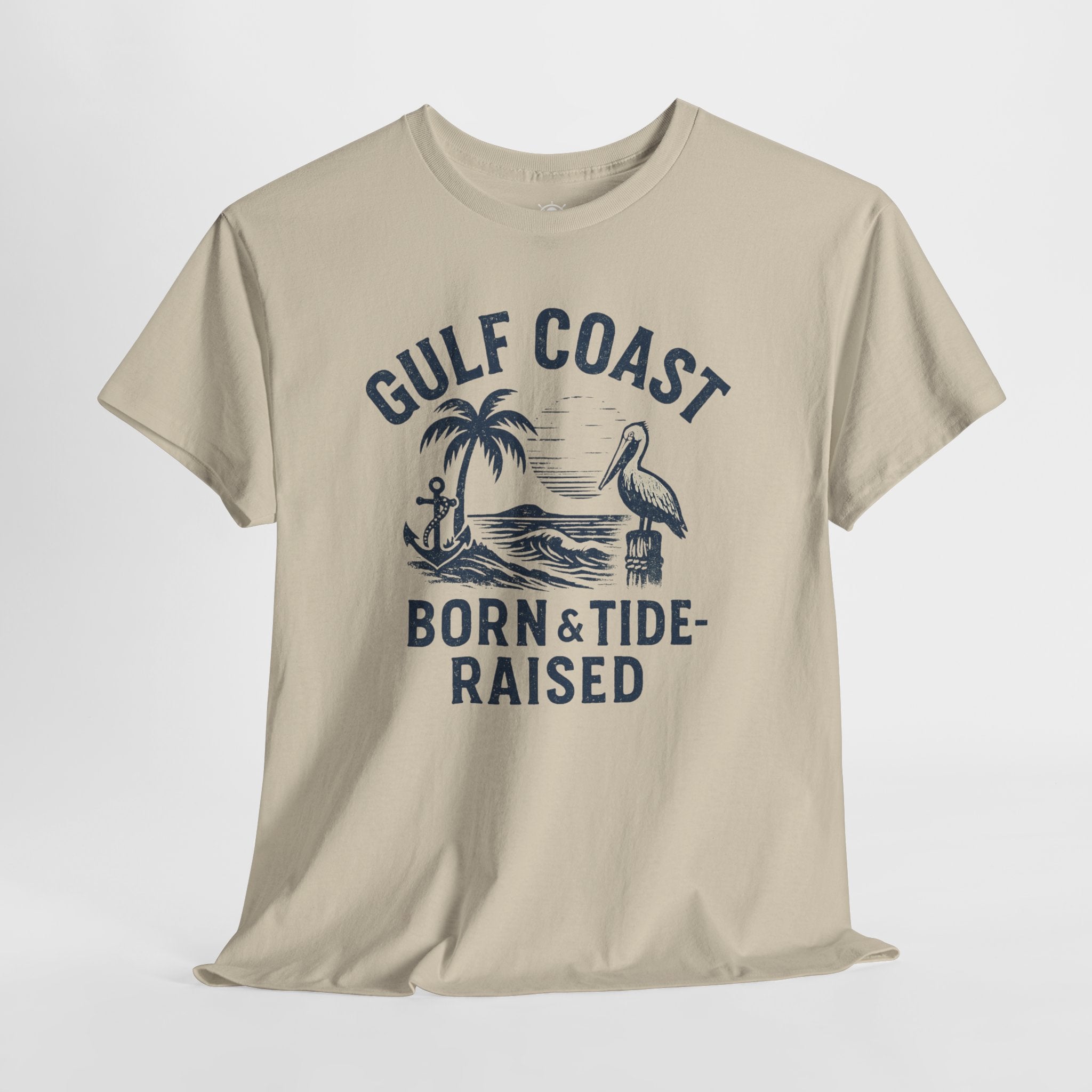 Tee: Gulf Coast Born and Tide Raised Unisex Heavy Cotton - Fair Winds Clothing
