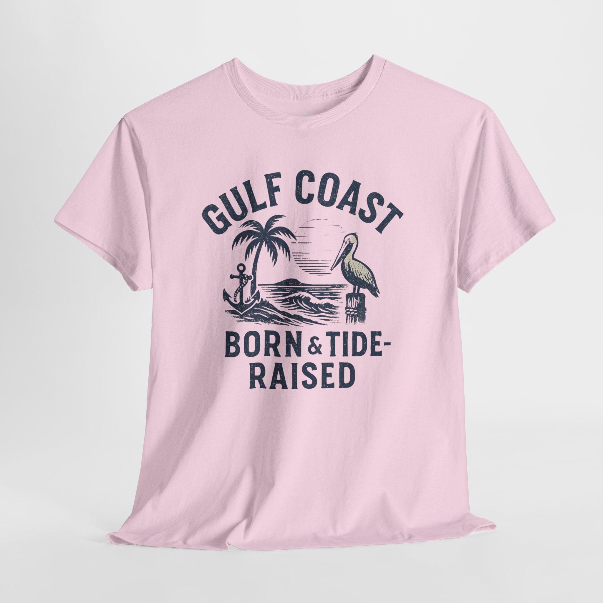 Tee: Gulf Coast Born and Tide Raised Unisex Heavy Cotton - Fair Winds Clothing