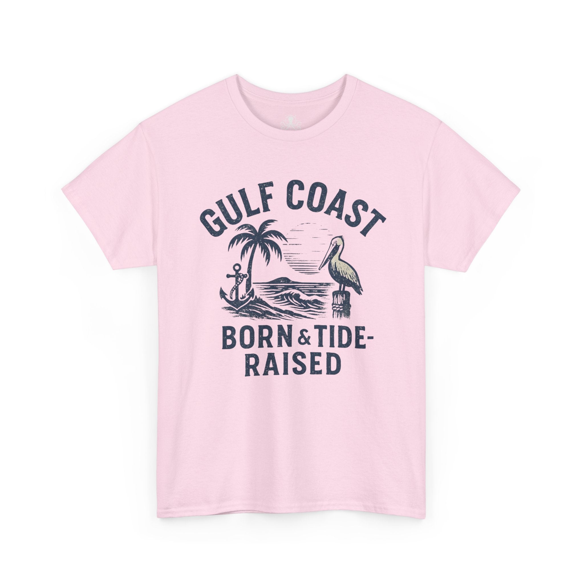 Tee: Gulf Coast Born and Tide Raised Unisex Heavy Cotton - Fair Winds Clothing