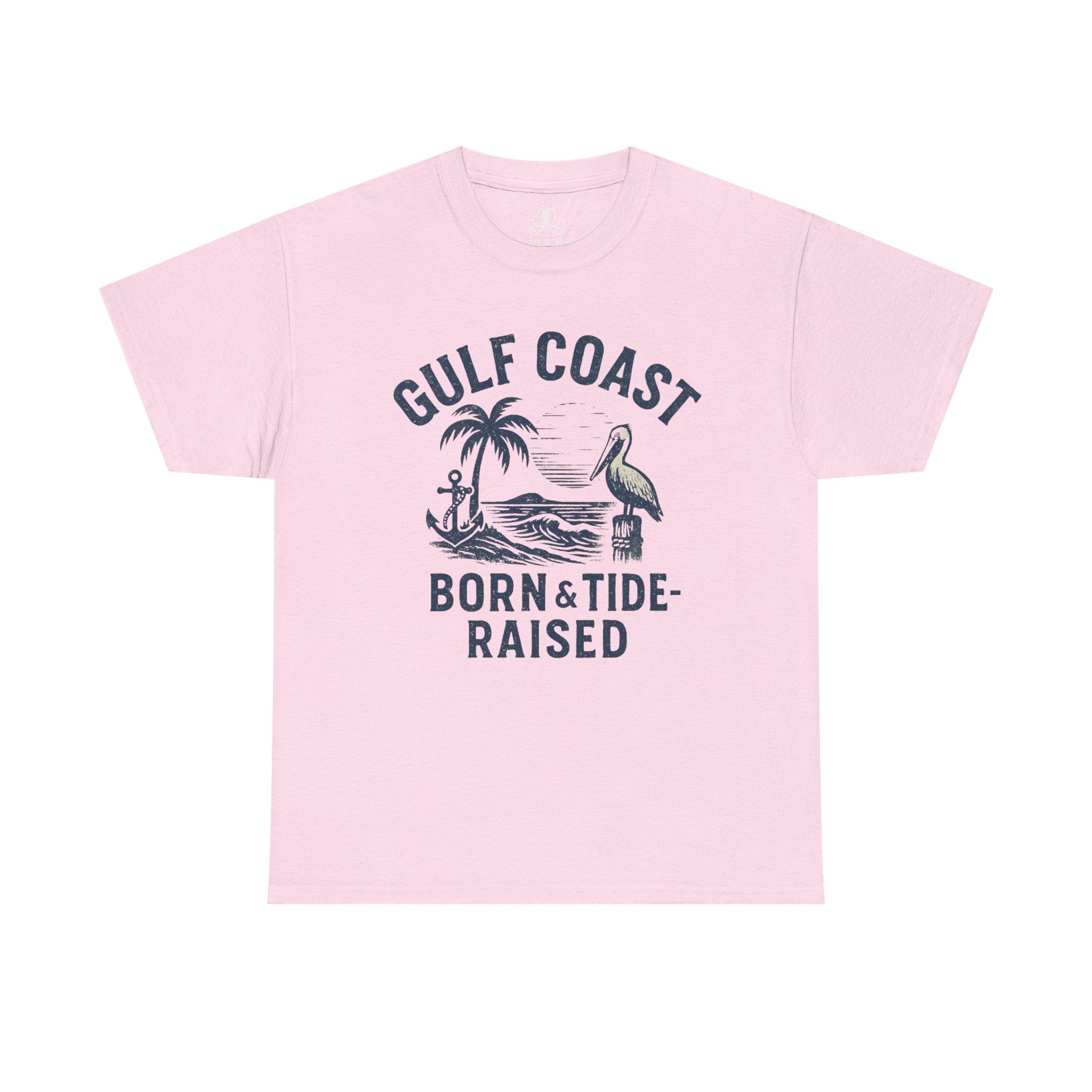 Tee: Gulf Coast Born and Tide Raised Unisex Heavy Cotton - Fair Winds Clothing