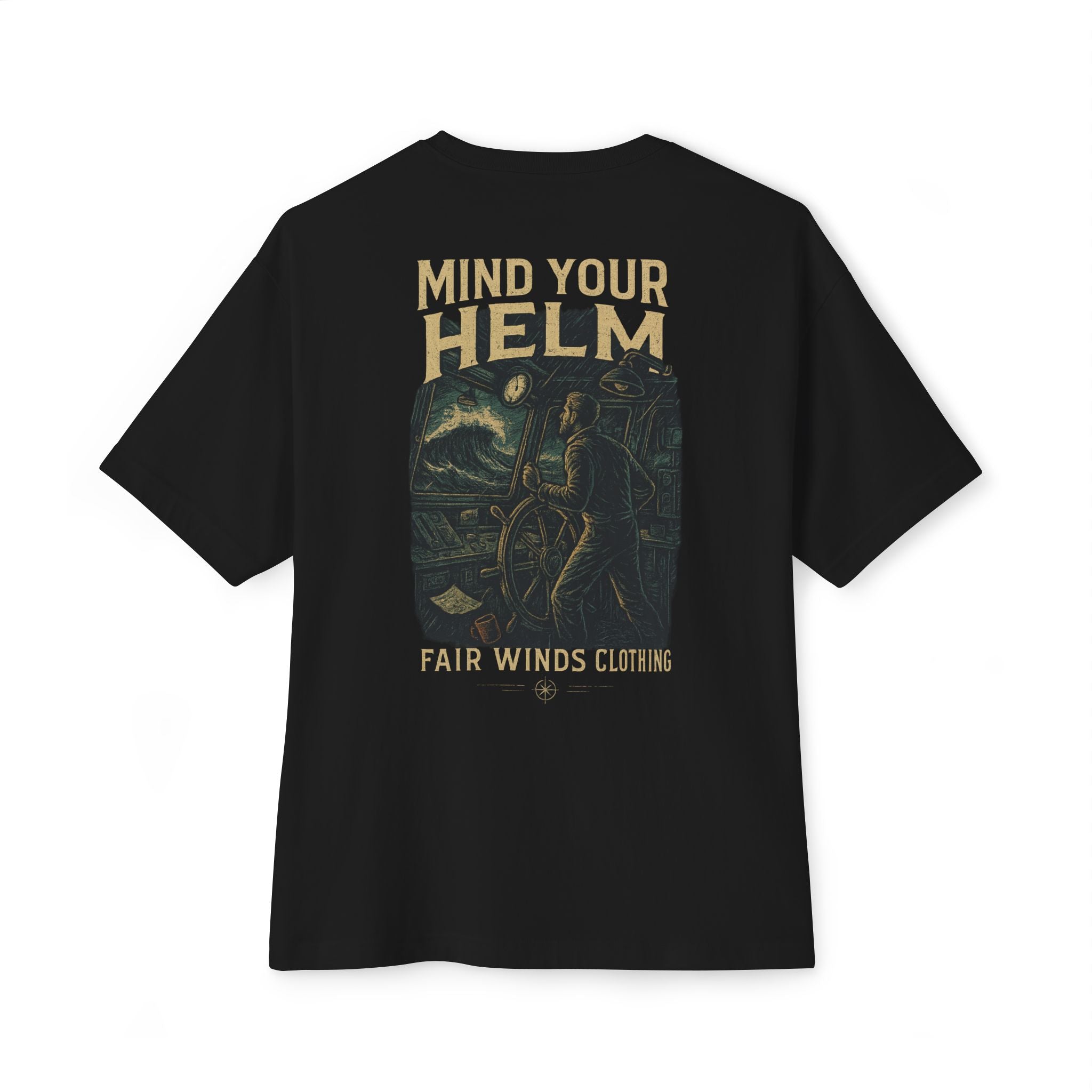 Unisex Tee - Mind Your Helm Nautical Graphic - Fair Winds Clothing