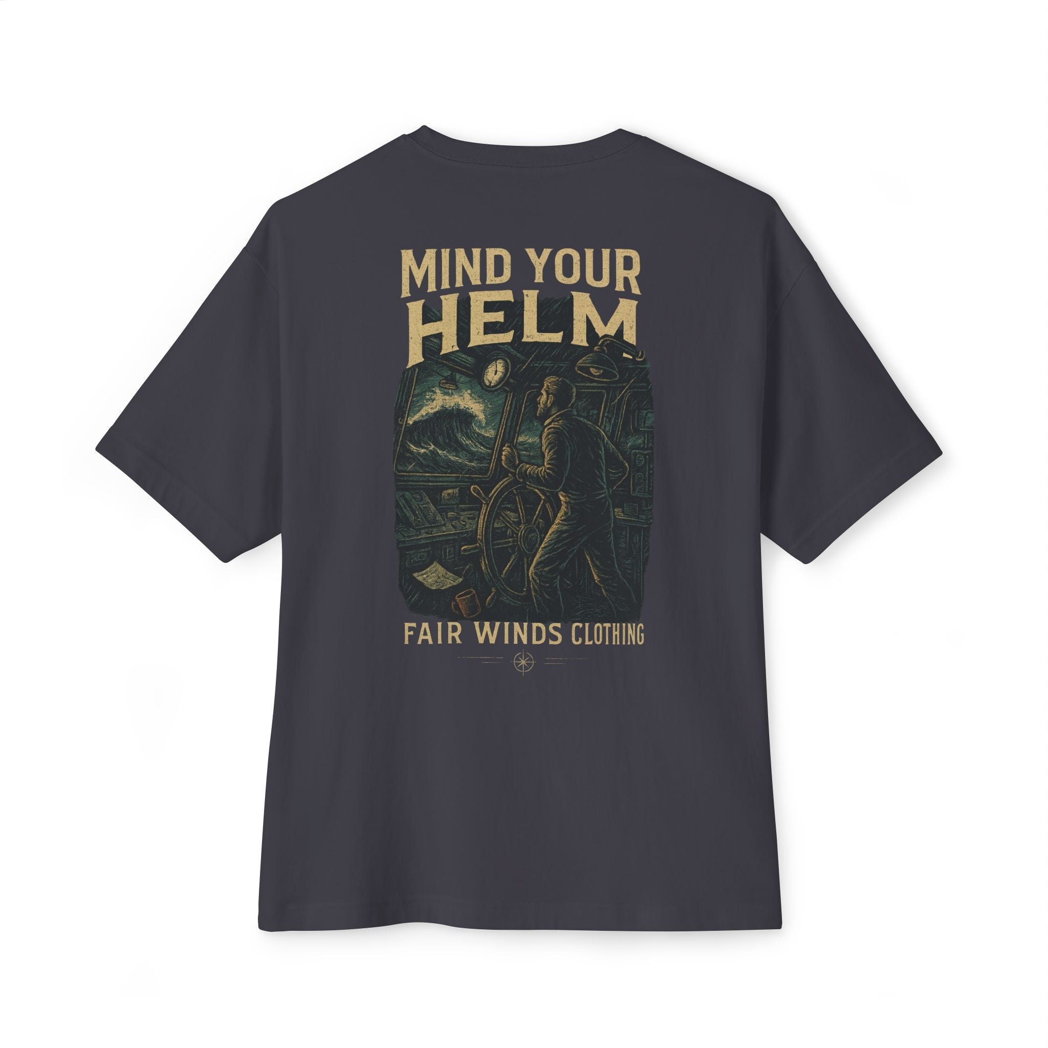 Unisex Tee - Mind Your Helm Nautical Graphic - Fair Winds Clothing