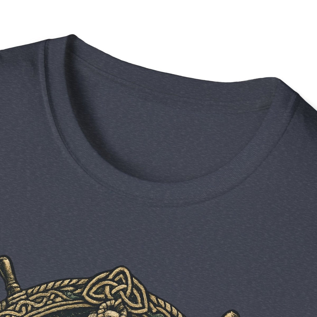 Viking Serpent Shield T-Shirt — Norse Jörmungandr Wave Graphic Tee - Fair Winds Clothing
