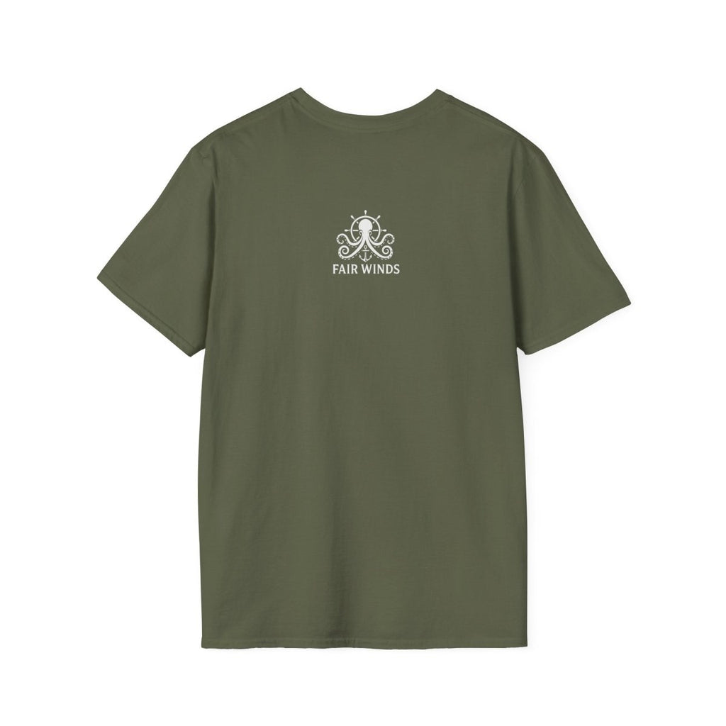 Viking Serpent Shield T-Shirt — Norse Jörmungandr Wave Graphic Tee - Fair Winds Clothing