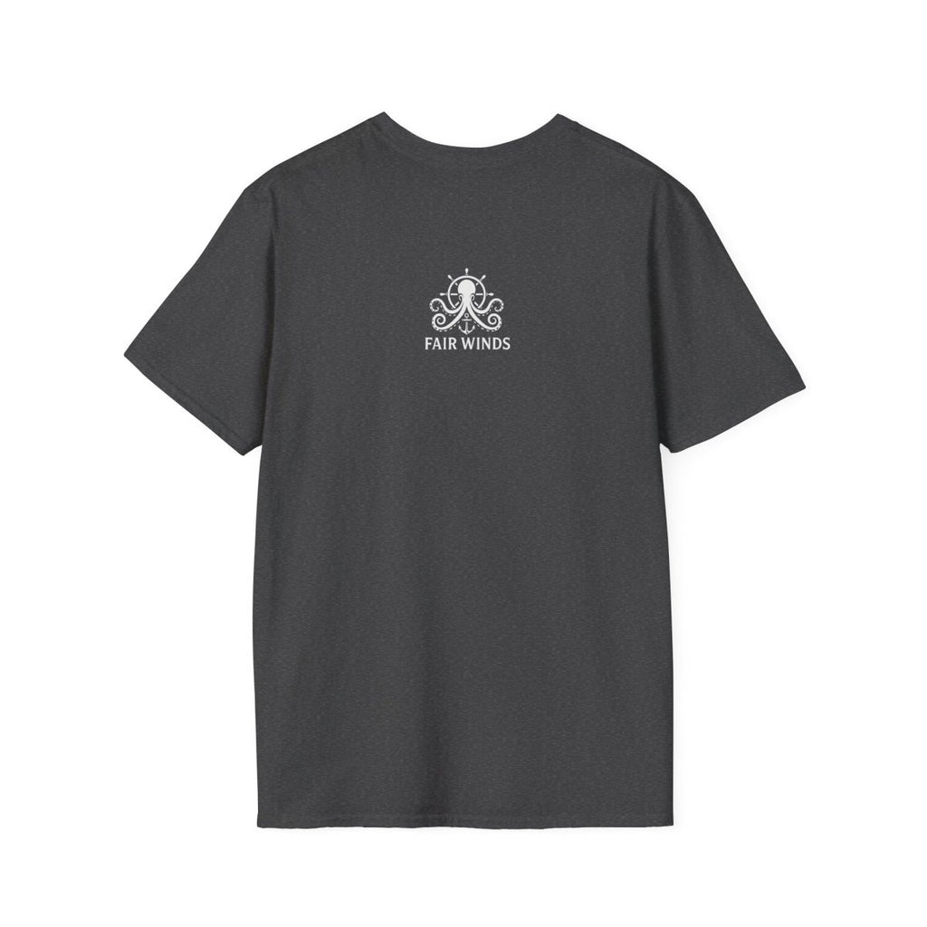 Viking Serpent Shield T-Shirt — Norse Jörmungandr Wave Graphic Tee - Fair Winds Clothing