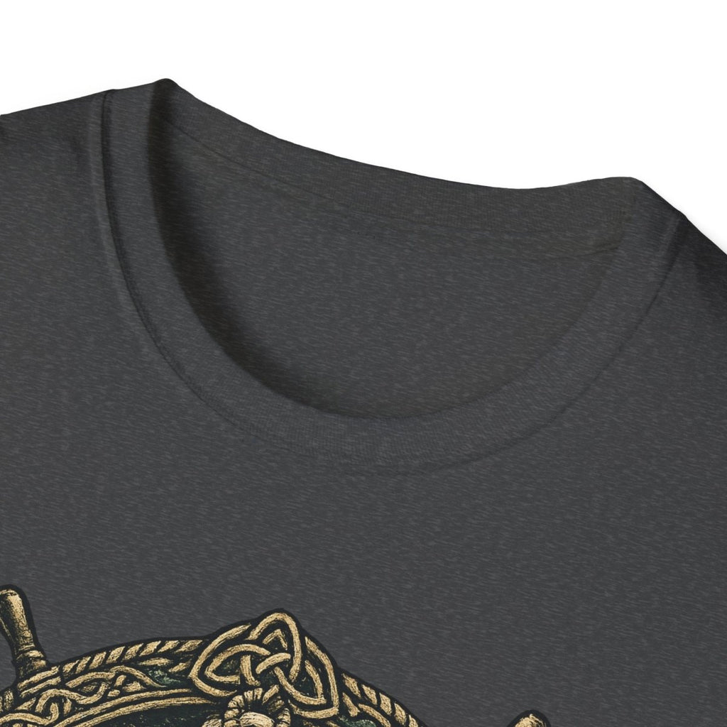 Viking Serpent Shield T-Shirt — Norse Jörmungandr Wave Graphic Tee - Fair Winds Clothing