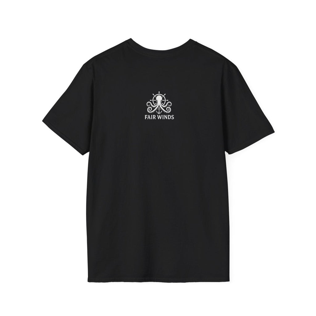 Viking Serpent Shield T-Shirt — Norse Jörmungandr Wave Graphic Tee - Fair Winds Clothing