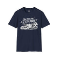 Navy Fair Winds Clothing T-shirt reading You May Get a Little Moist with a Coast Guard motor lifeboat in heavy surf